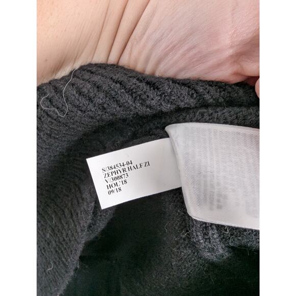 Banana Republic Men's Zephyr Half Zip Black Merino Wool Blend Pullover Sweater - Picture 8 of 8